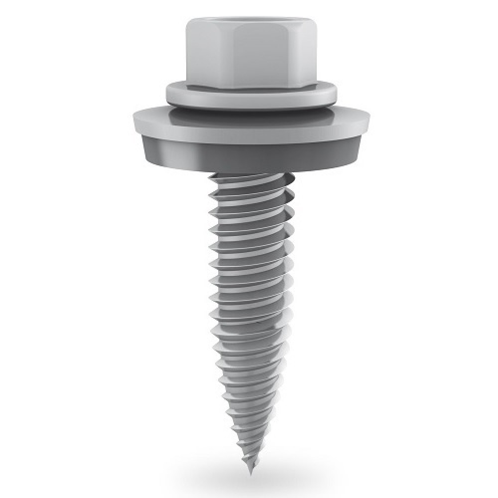 Self-tapping screw 6x25mm, stainless steel with EPDM, for PV panels mounting, 4000pcs